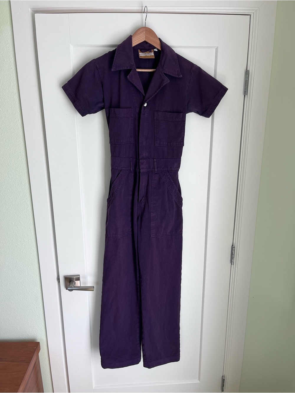Short Sleeve Jumpsuit in Royal Purple